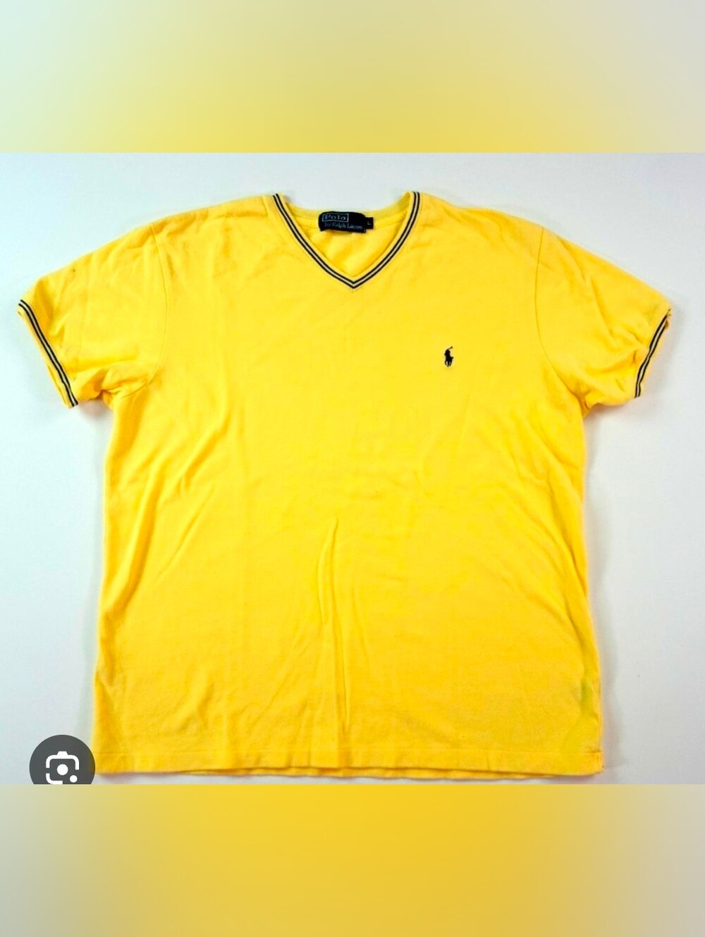 VINTAGE 1990'S POLO RALPH LAUREN WEAVE LIKE MATERIAL SHORT SLEEVE SHIRT SIZE L